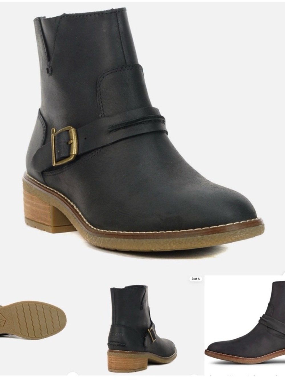 Sperry Seaport Storm Buckle Bootie Chelsea Ankle Boots